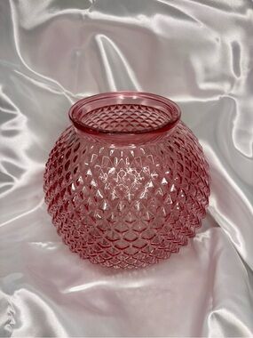 Pink Textured Large Bubble Glass Vase Home Decor